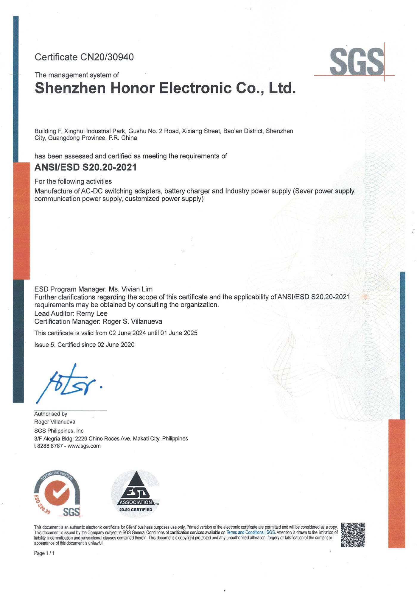 ANSI ESD S20.20